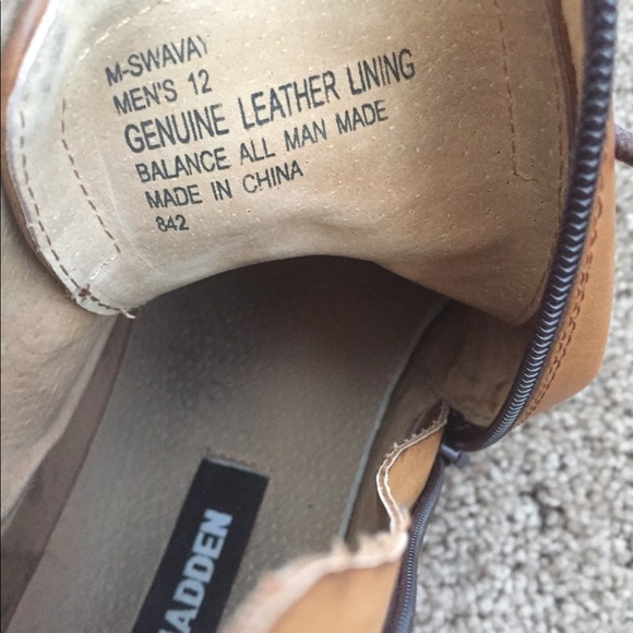 Steve Madden Men’s Swavay Wingtip Boots - Size 12 - Picture 6 of 6